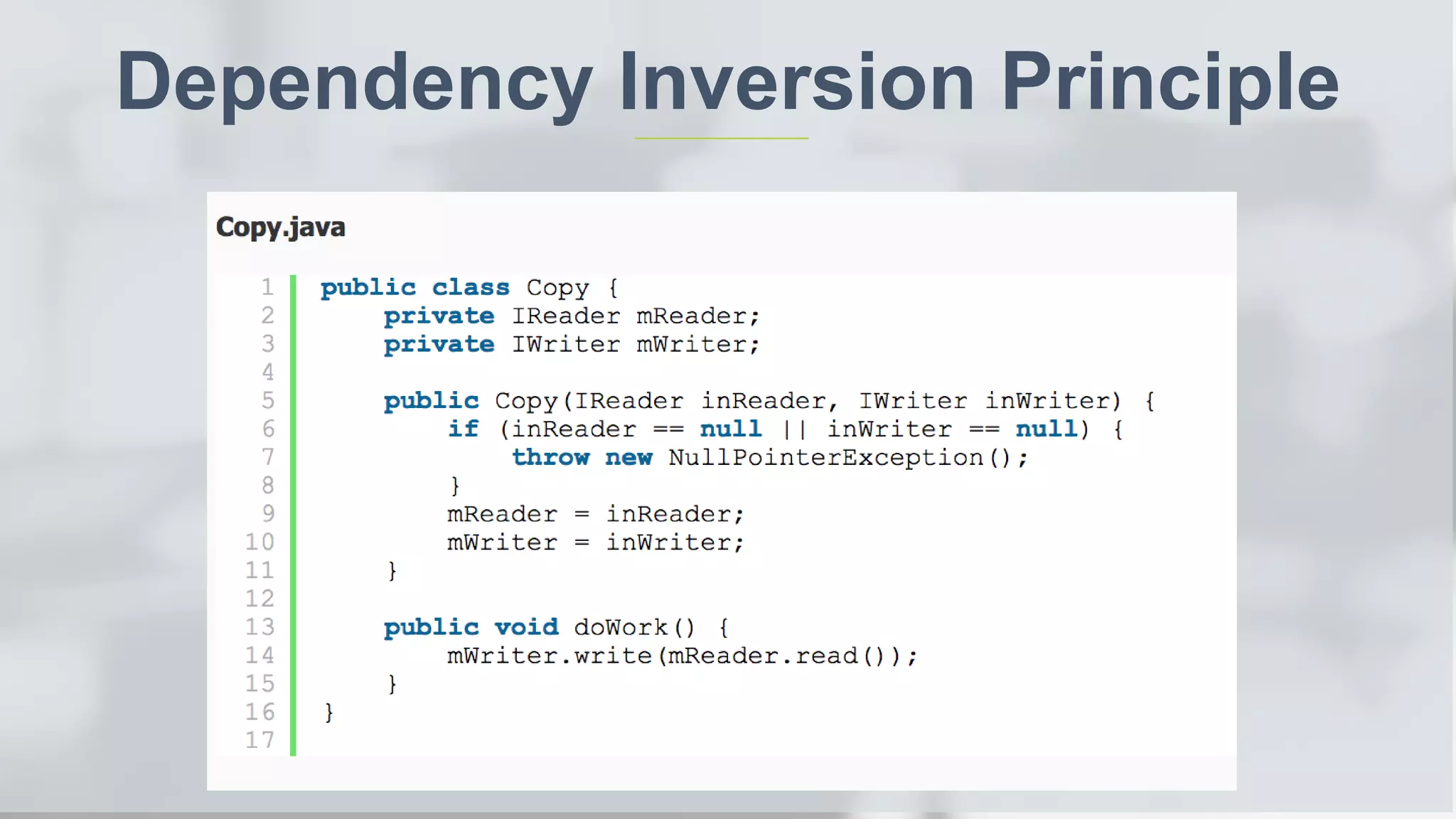 Dependency Inversion Principle 