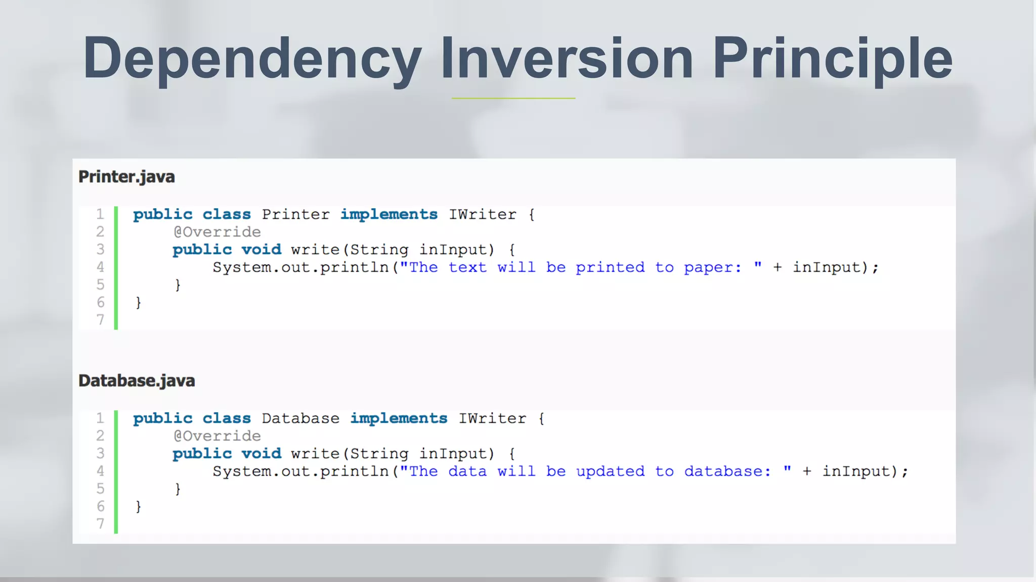 Dependency Inversion Principle 