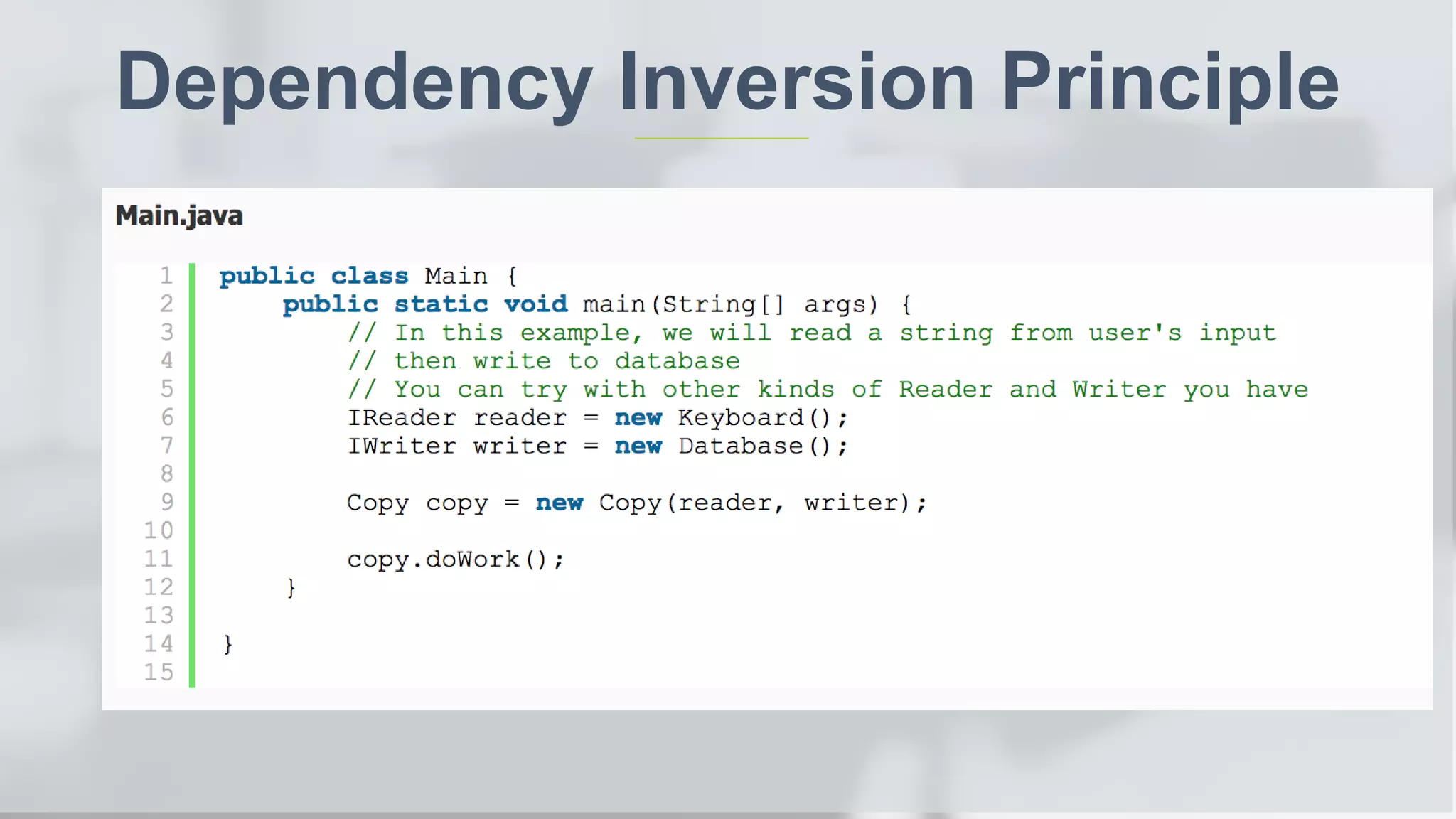 Dependency Inversion Principle 