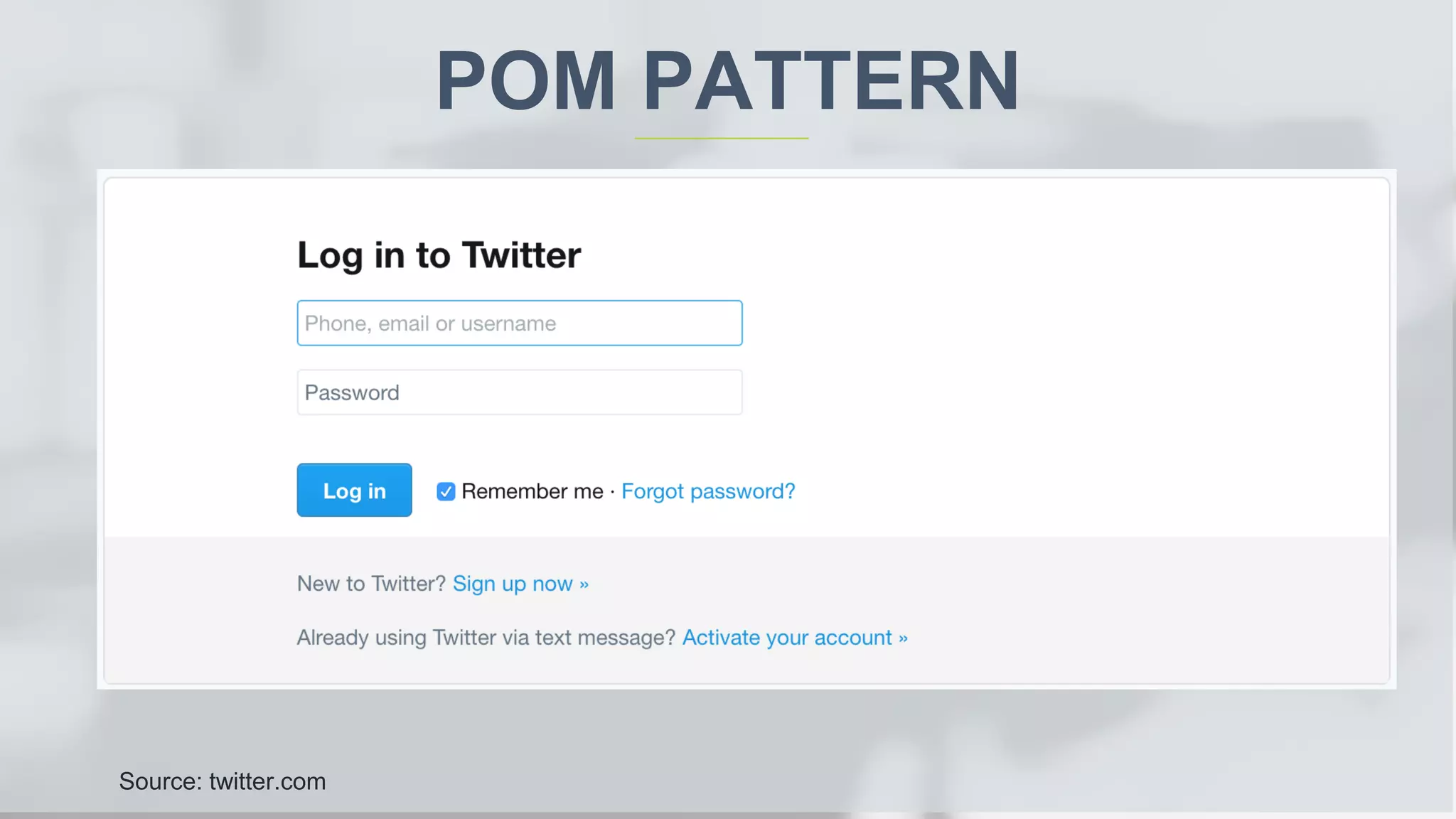 POM PATTERN Source: twitter.com 