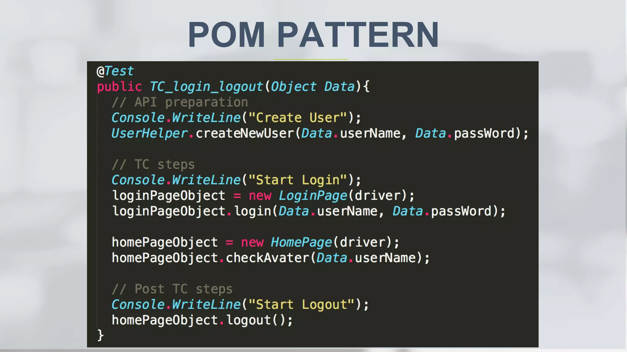 POM PATTERN 