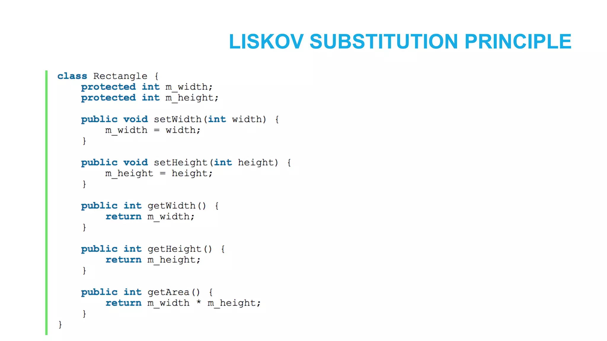 LISKOV SUBSTITUTION PRINCIPLE 