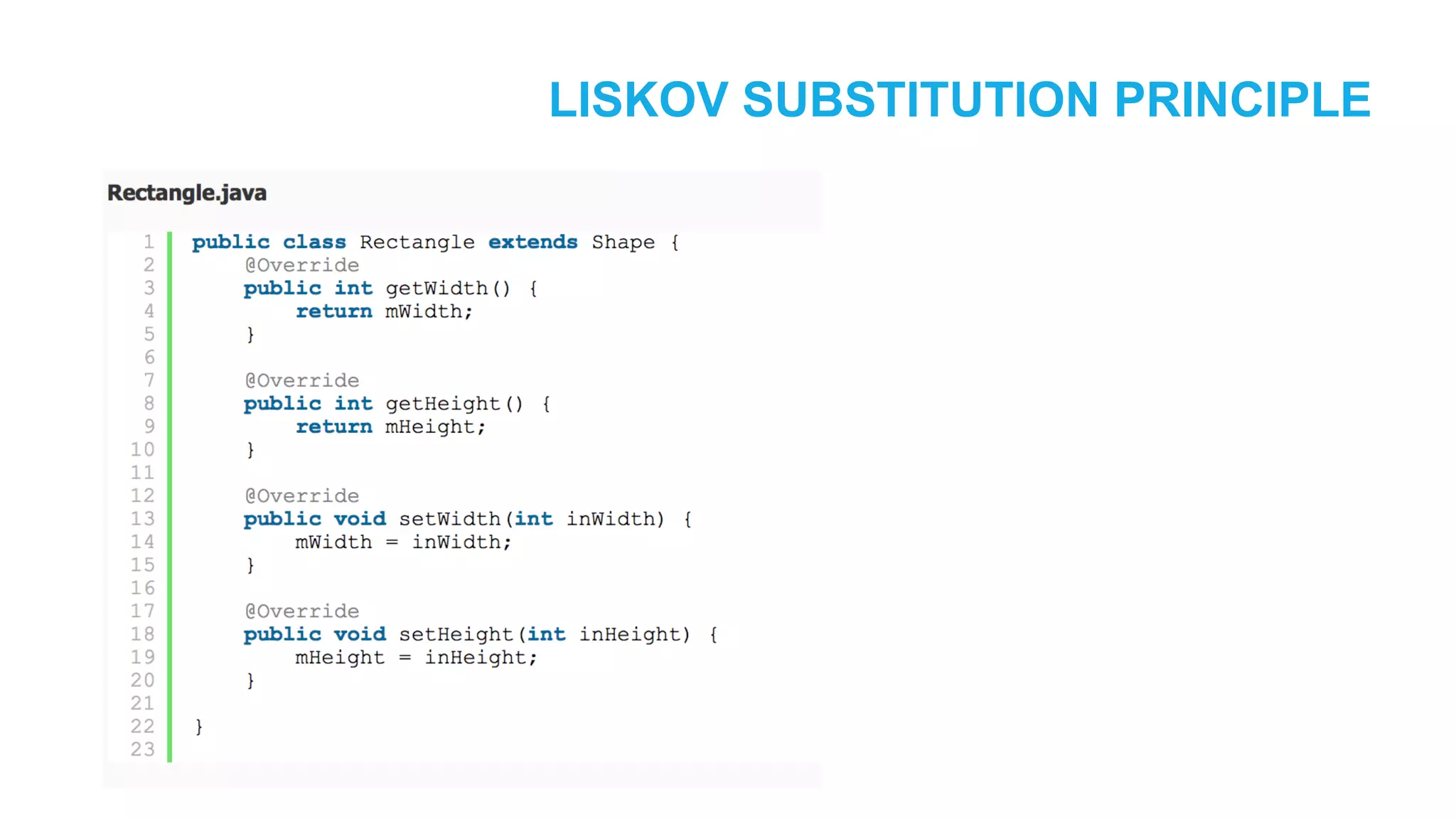 LISKOV SUBSTITUTION PRINCIPLE 