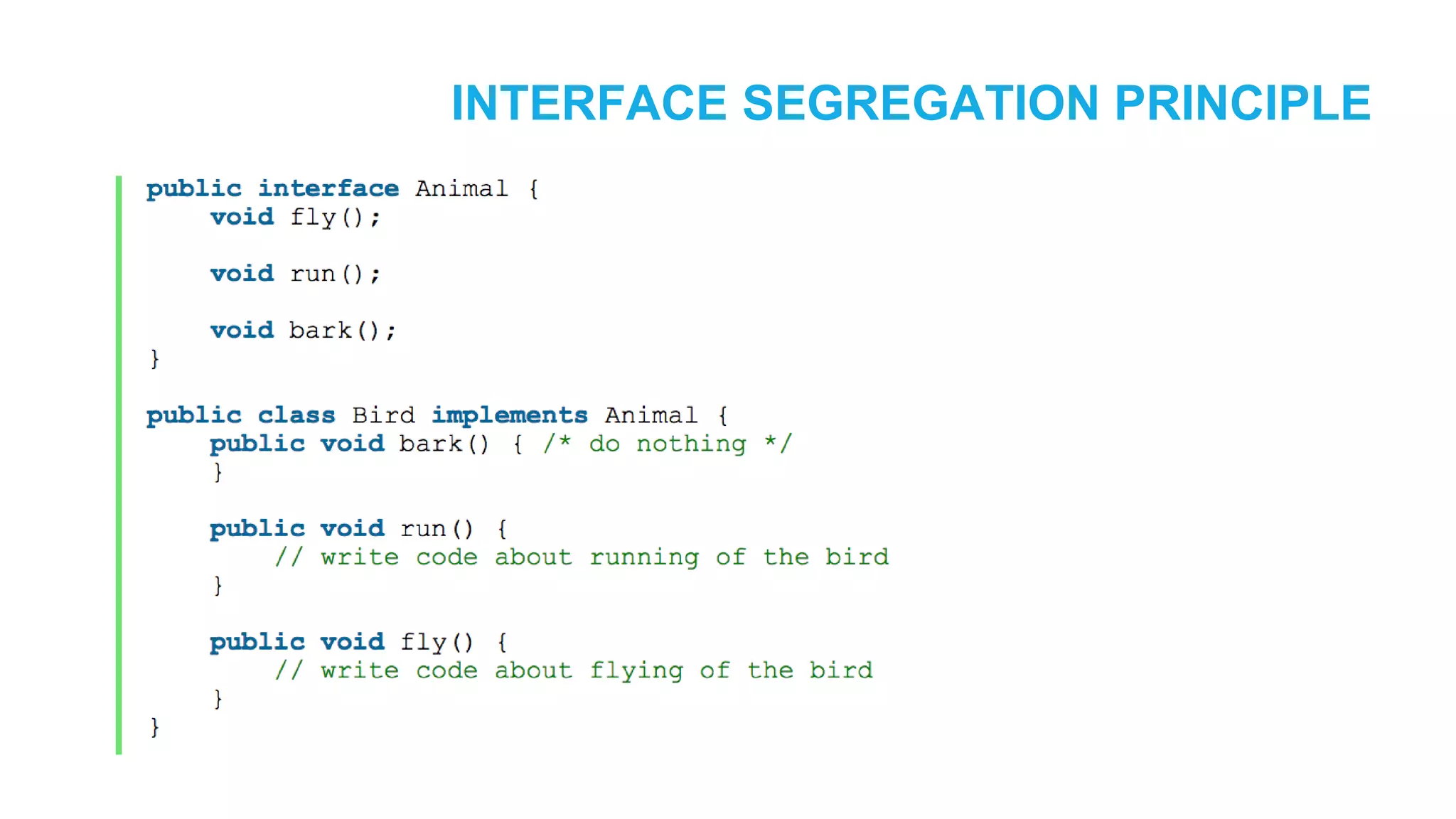 INTERFACE SEGREGATION PRINCIPLE 