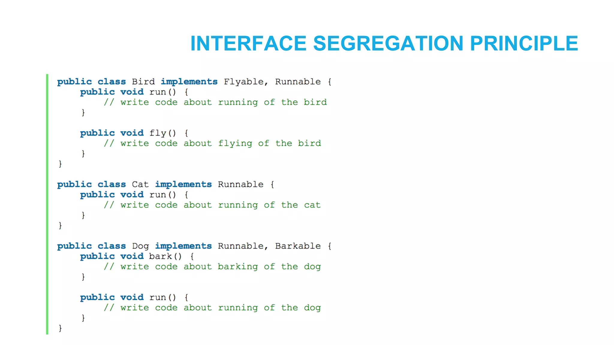 INTERFACE SEGREGATION PRINCIPLE 