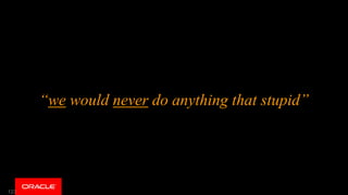 123
“we would never do anything that stupid”
 