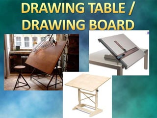 Common drafting tools and materials