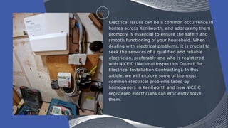 Common Electrical Problems in Kenilworth Homes and How NICEIC ...