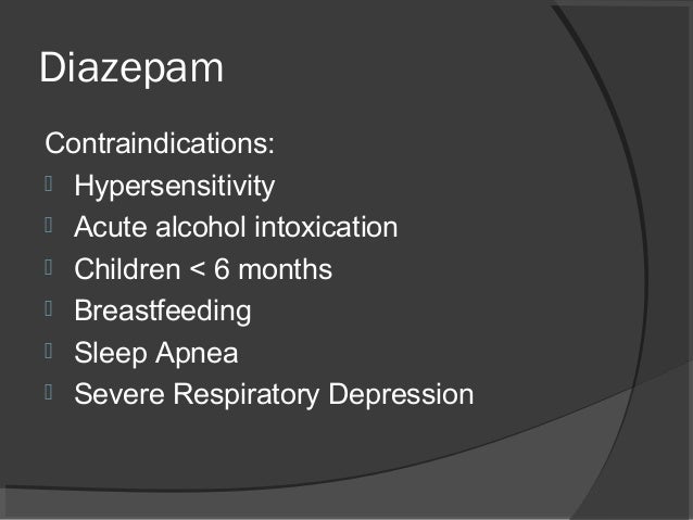 Indications For Diazepam Injection