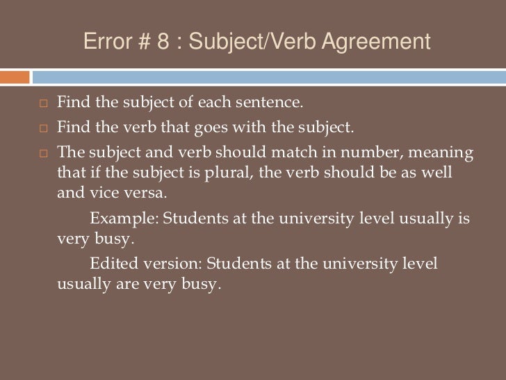 Agreement Error Example | Real Examples of Subject-Verb Agreement ...