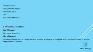 Common Errors and How to Fix Them of PHP | PPTX