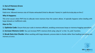 Common Errors and How to Fix Them of PHP | PPTX