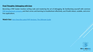 Common Errors and How to Fix Them of PHP | PPTX