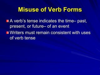 Tense Errors Examples Common errors in english | PPTX