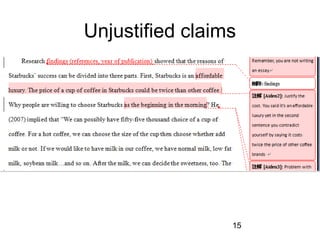 Unjustified claims

15

 