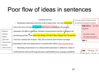 Poor flow of ideas in sentences

17

 