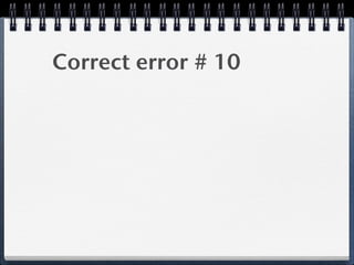Correct error # 10
 