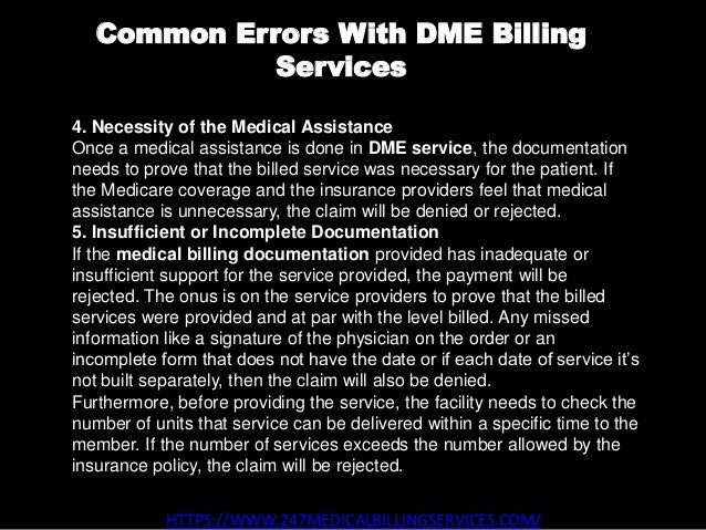 Common Errors With DME Billing Services | PDF