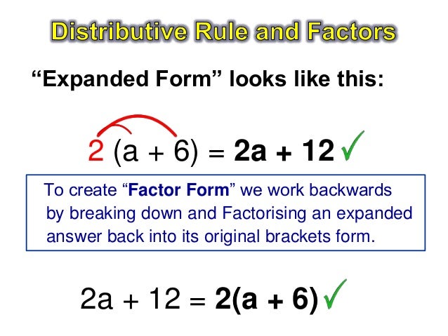 factorising common factors factor form
