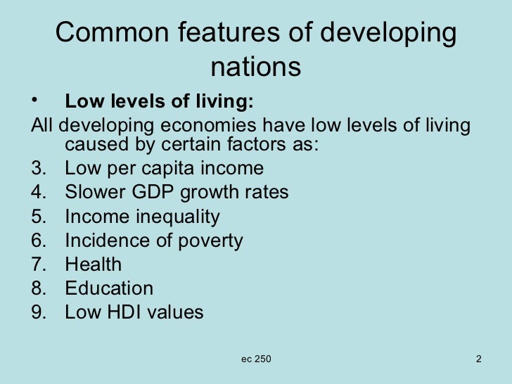 Common features of_developing_economies