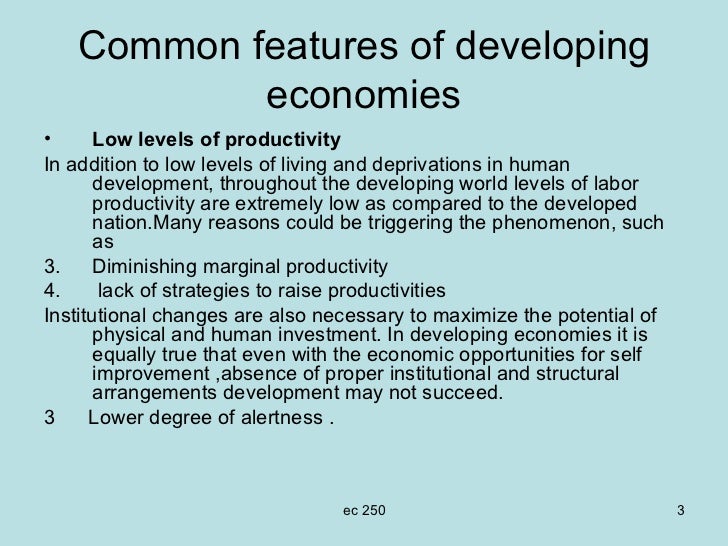 Common features of_developing_economies