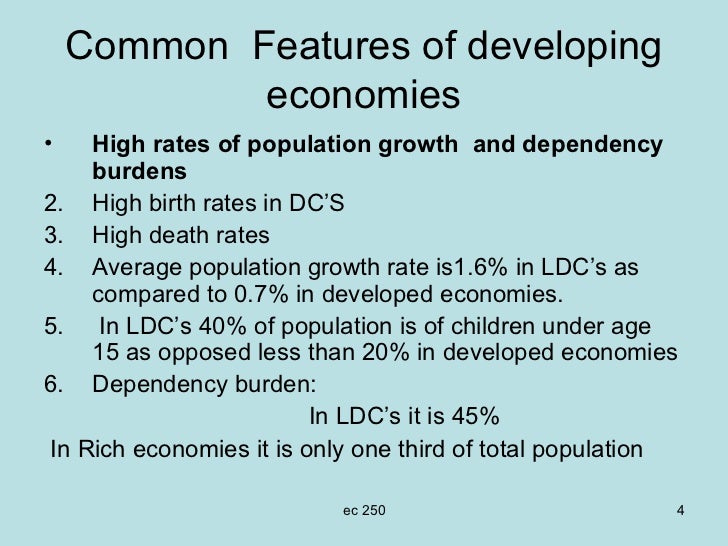 Common features of_developing_economies