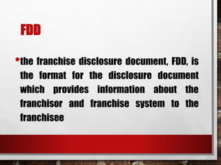 Common Franchise Terms | PDF