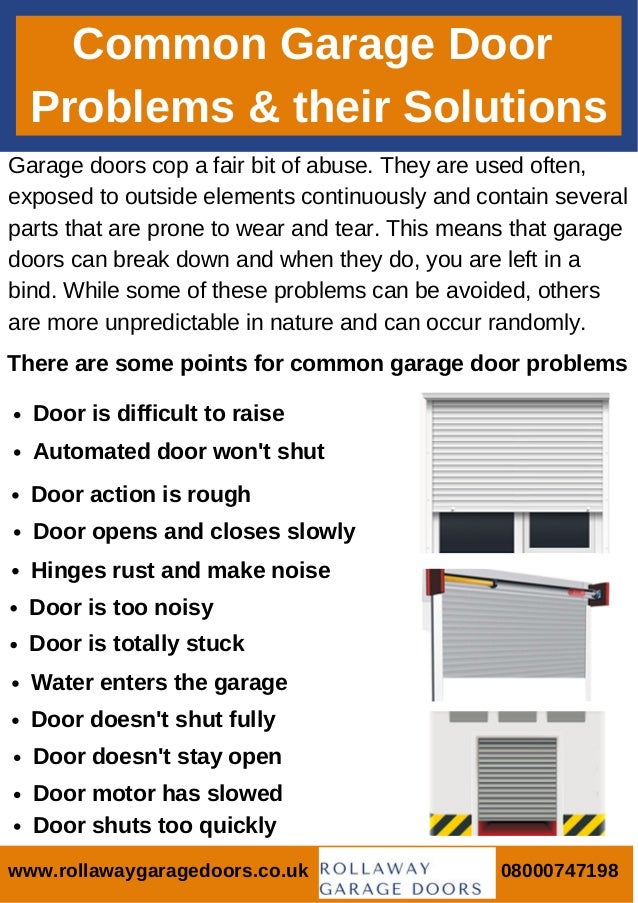 Common Garage Door Problems And Their Solutions