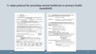 5- steps protocol for providing mental healthcare in primary health
care(WHO)
20
9/5/2021 DR WAFA SHEIKH
 