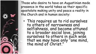 Augustinian Values - Common good | PPTX