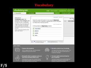 Vocabulary
F/$
 
