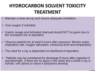 HYDROCARBON SOLVENT TOXICITY
TREATMENT
 