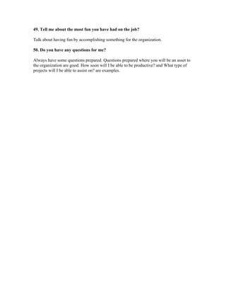 Common hr interview questions and answers | DOC