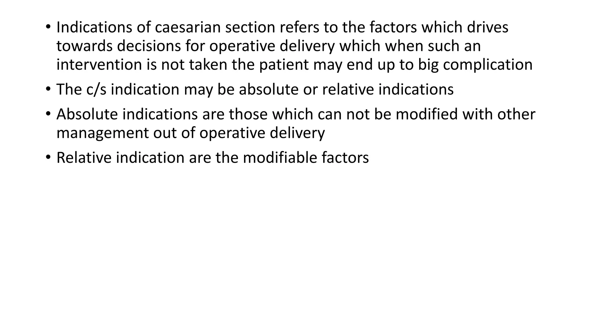 Common indications for caesarian section | PPTX