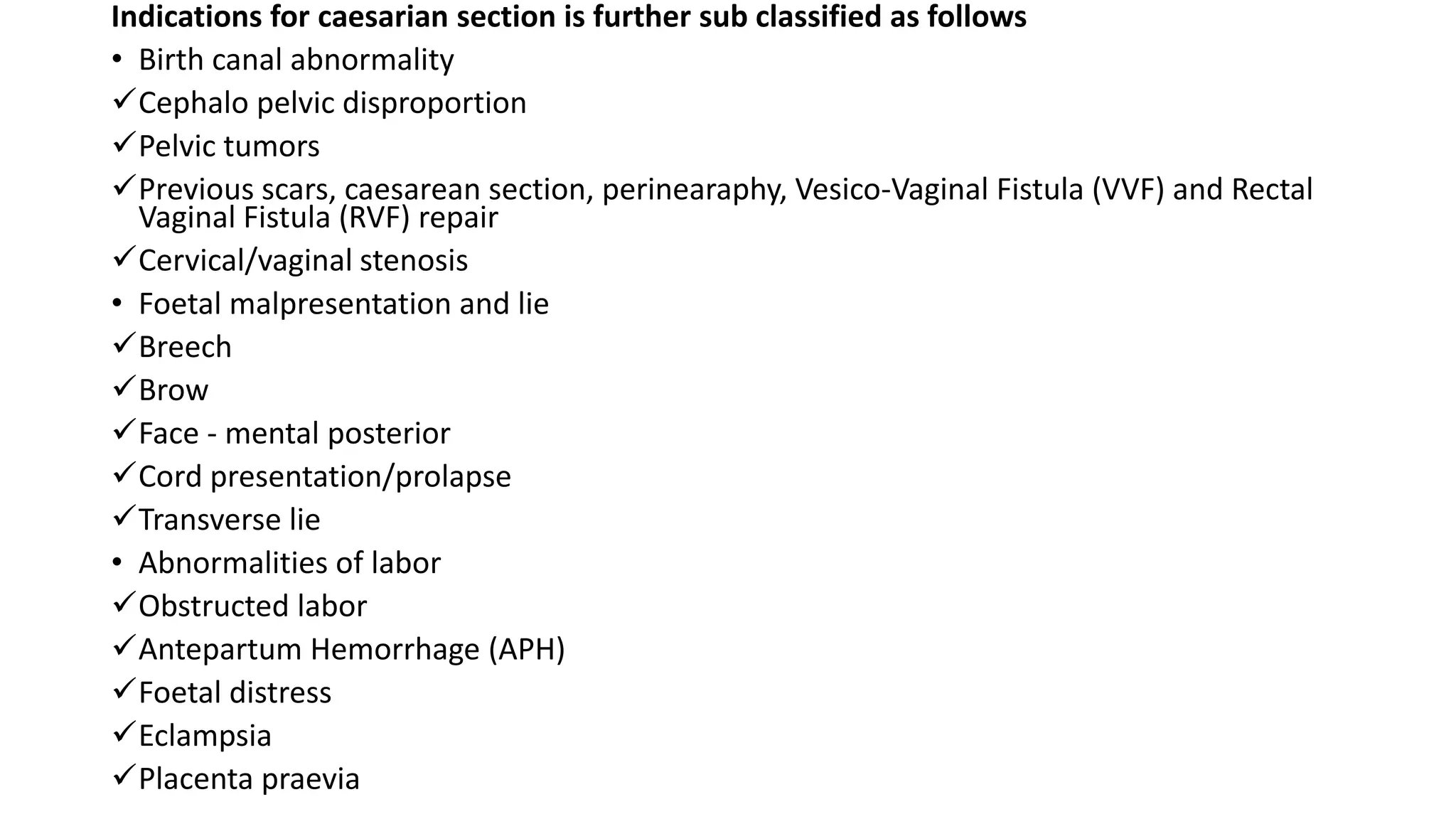 Common indications for caesarian section | PPTX