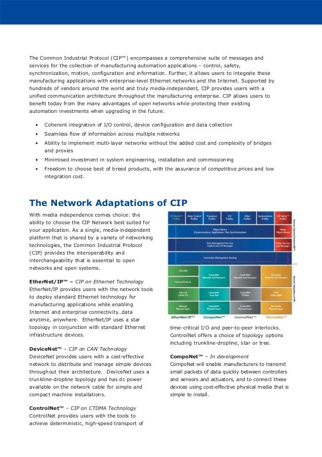 Common industrial protocol