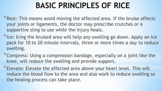 Rest Ip Rashiw Rice Common Injuries and First Aid with guide | PDF