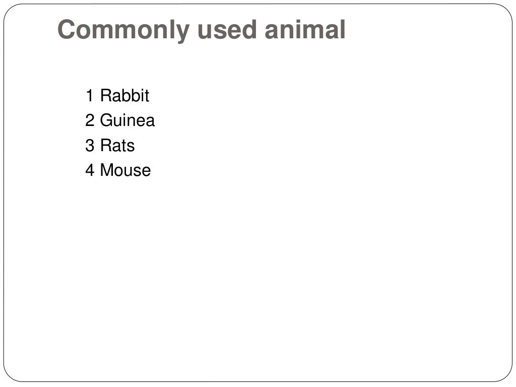 Common laboratory animals