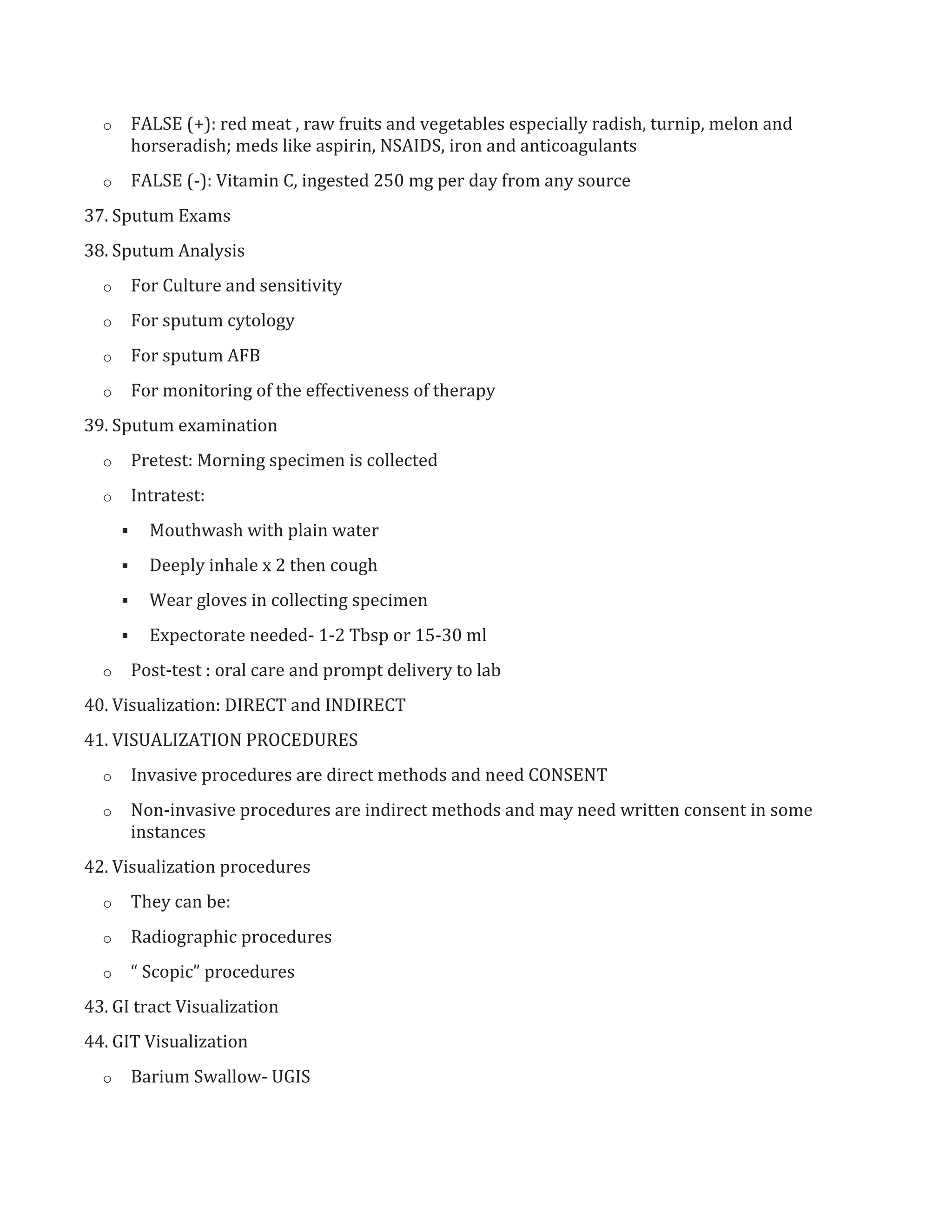 Common laboratory & diagnostic procedures | DOCX
