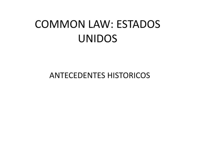 Common law PPT