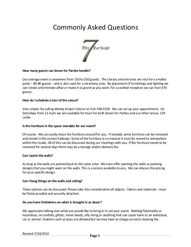 Commonly Asked Questions
