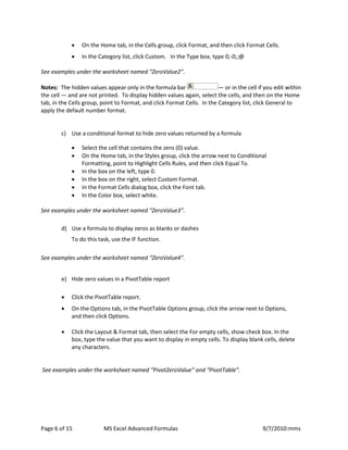 Commonly used excel formulas | PDF
