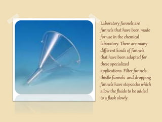 Commonly used lab apparatus | PPTX