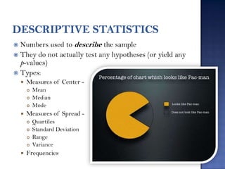 Commonly Used Statistics in Medical Research Part I | PPTX