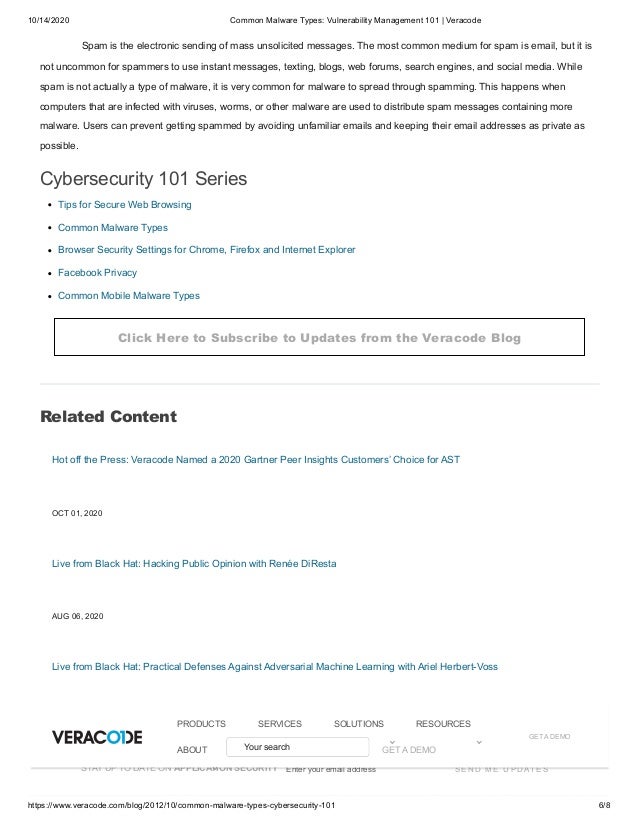 Common Malware Types Vulnerability Management | PDF