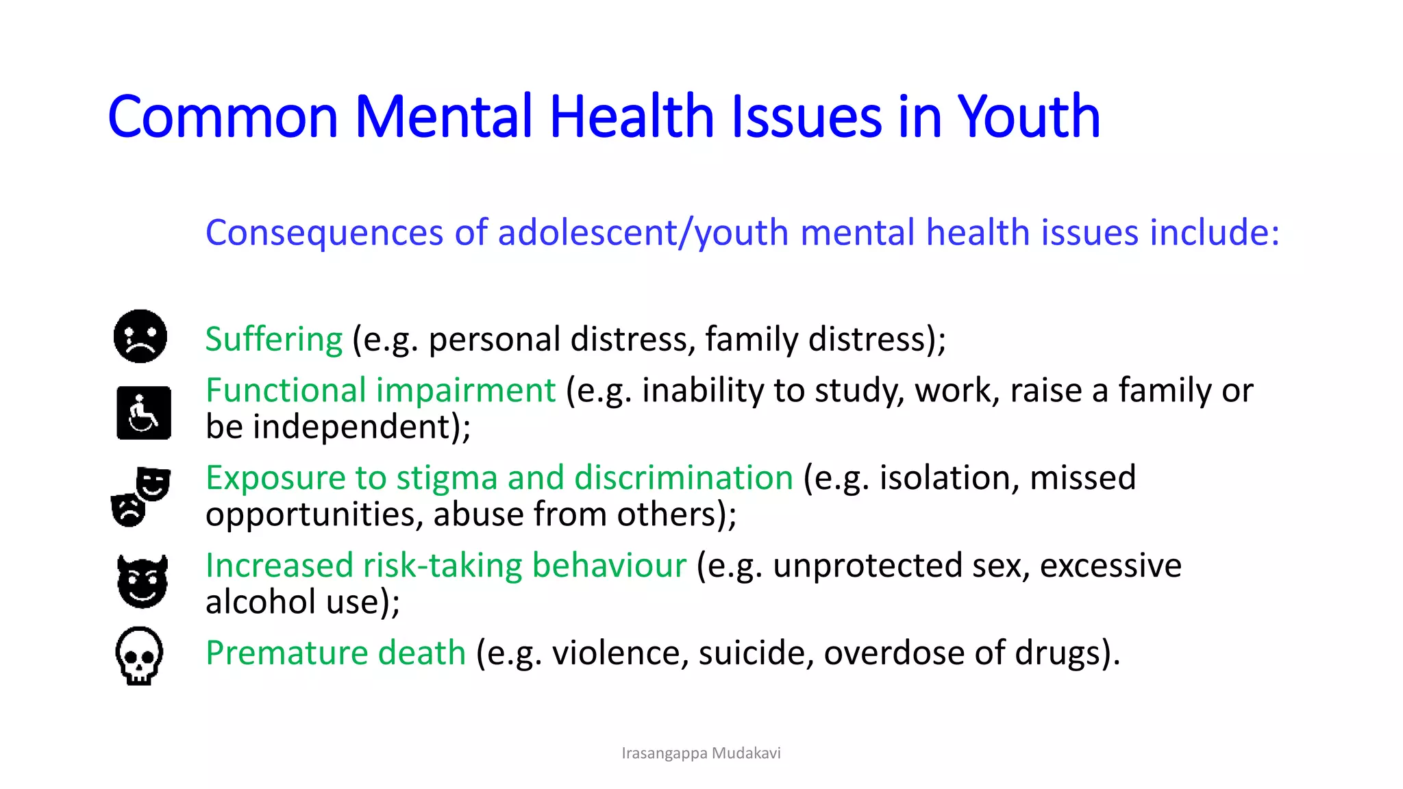 Adolescent Mental Health: Common Mental Health Issues in Youth | PPTX