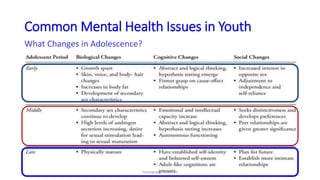 Adolescent Mental Health: Common Mental Health Issues in Youth | PPTX