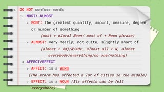 Common mistakes in IELTS writing task 1 and task 2 | PPTX