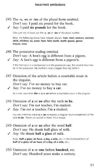 Common mistakes in english | PDF