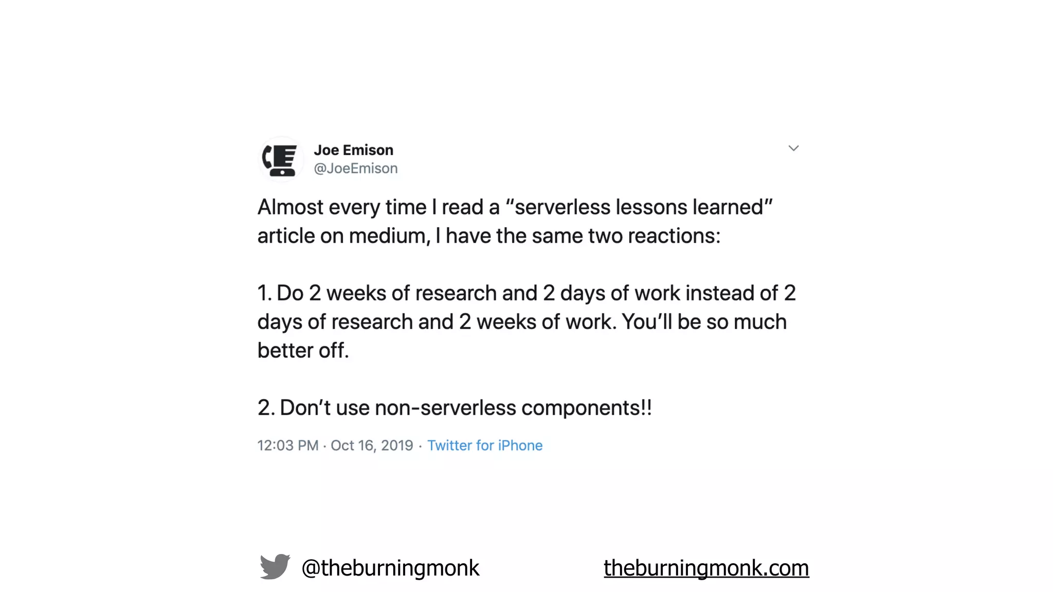 @theburningmonk theburningmonk.com
 